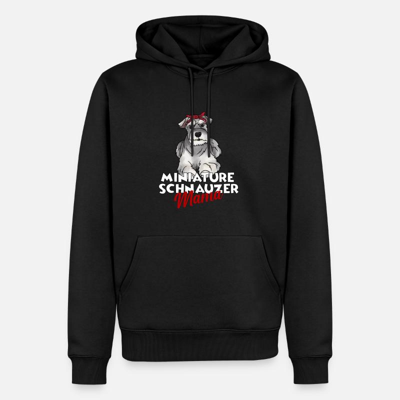 Miniature Schnauzer - Sweat à capuche Premium bio Homme - noir