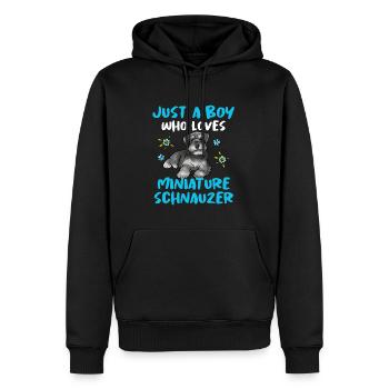 Zwergschnauzer - Männer Premium Bio Hoodie - Schwarz - Vorne - Nico (187cm)