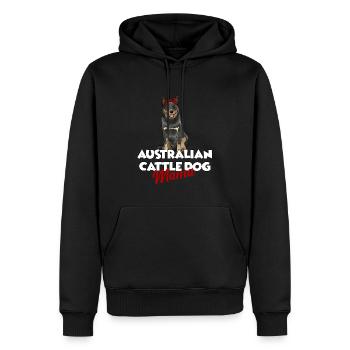 Bouvier australien - Sweat à capuche Premium bio Homme - noir - Devant - Nico (187cm)