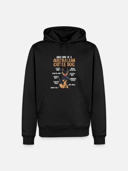 Bouvier australien - Sweat à capuche Premium bio Homme - noir