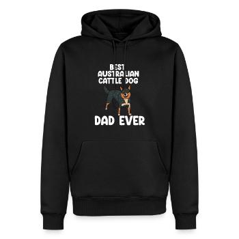 Bouvier australien - Sweat à capuche Premium bio Homme - noir - Devant - Nico (187cm)