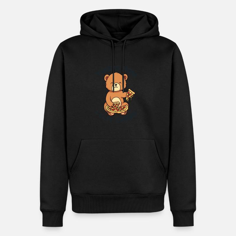 Glucides Count Bear Pizza - Sweat à capuche Premium bio Homme - noir