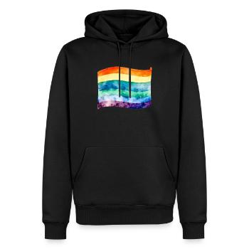 LGBT-Flagge - Männer Premium Bio Hoodie - Schwarz - Vorne - Nico (187cm)
