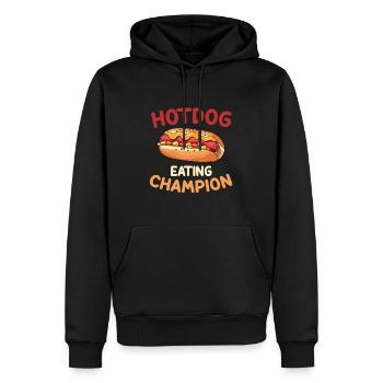 Hot-dog - Sweat à capuche Premium bio Homme - noir - Devant - Nico (187cm)