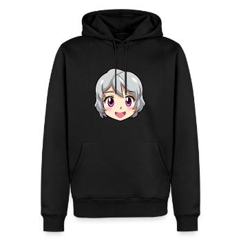 Emoji Visage Anime Heureux Mignon - Chemise Anime - Sweat à capuche Premium bio Homme - noir - Devant - Nico (187cm)