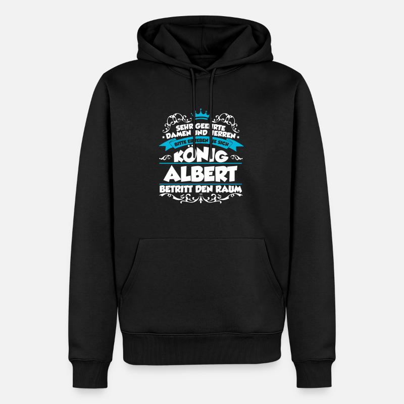 Albert Name Design - Männer Premium Bio Hoodie - Schwarz