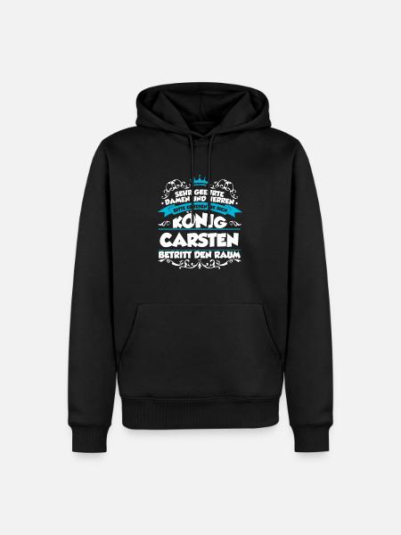 Carsten Name Design - Männer Premium Bio Hoodie - Schwarz