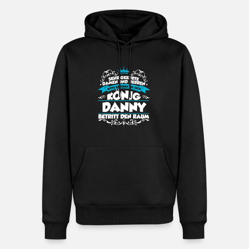 Danny Name Design - Männer Premium Bio Hoodie - Schwarz