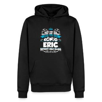 Eric Name Design - Männer Premium Bio Hoodie - Schwarz - Vorne - Nico (187cm)