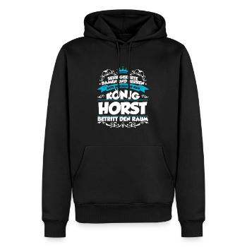 Horst Name Design - Männer Premium Bio Hoodie - Schwarz - Vorne - Nico (187cm)