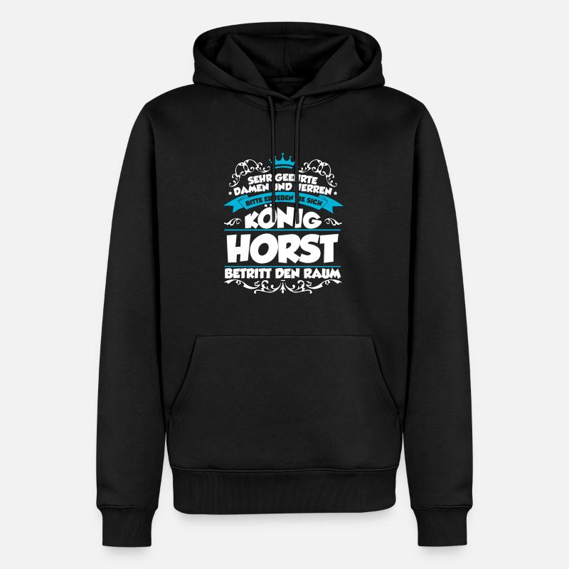 Horst Name Design - Männer Premium Bio Hoodie - Schwarz