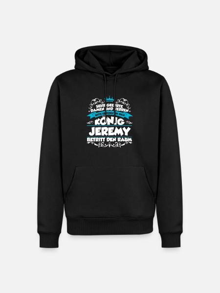 Jeremy Name Design - Männer Premium Bio Hoodie - Schwarz