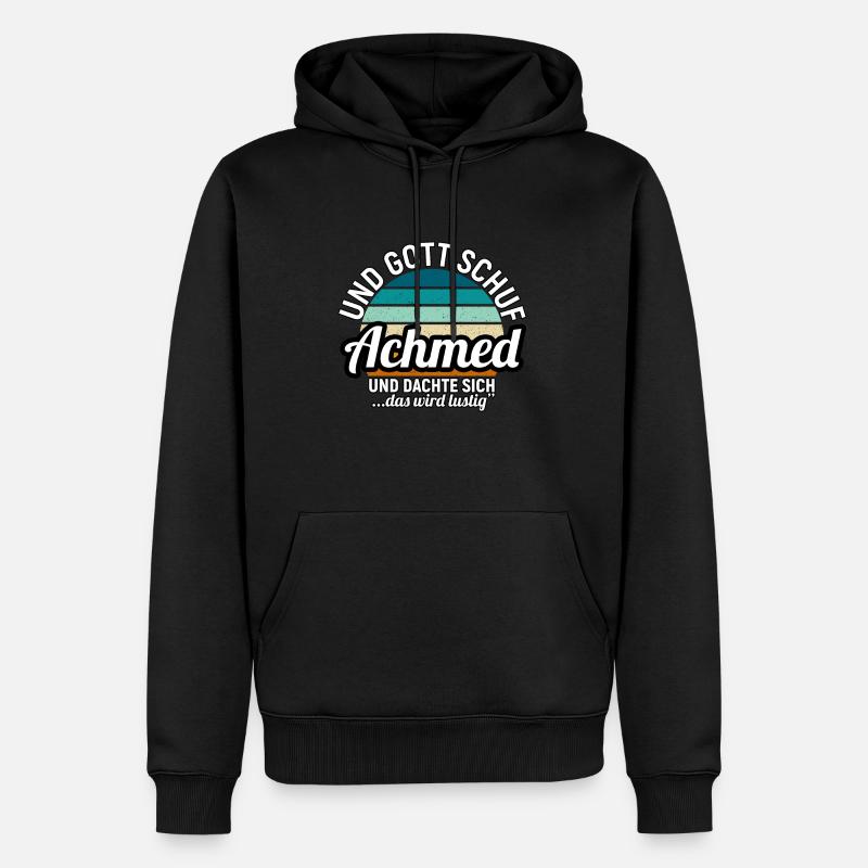 Achmed - Männer Premium Bio Hoodie - Schwarz