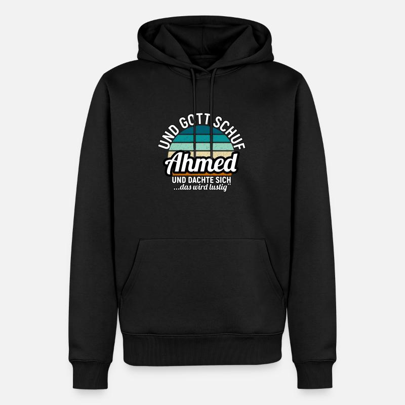 Albert - Männer Premium Bio Hoodie - Schwarz