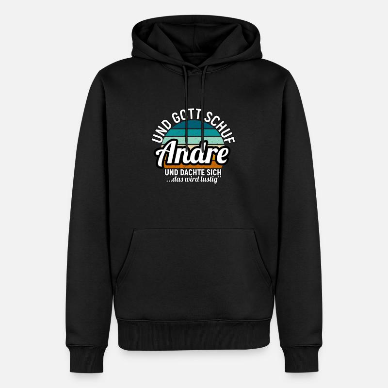 Andreas - Männer Premium Bio Hoodie - Schwarz