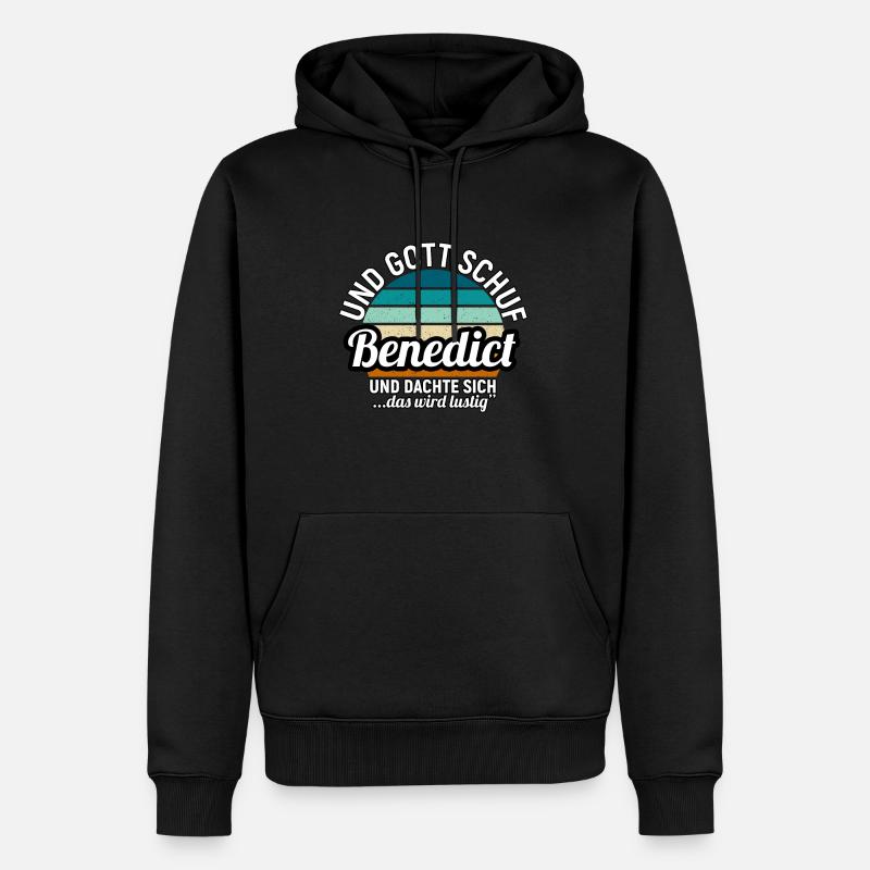 Benjamin - Männer Premium Bio Hoodie - Schwarz