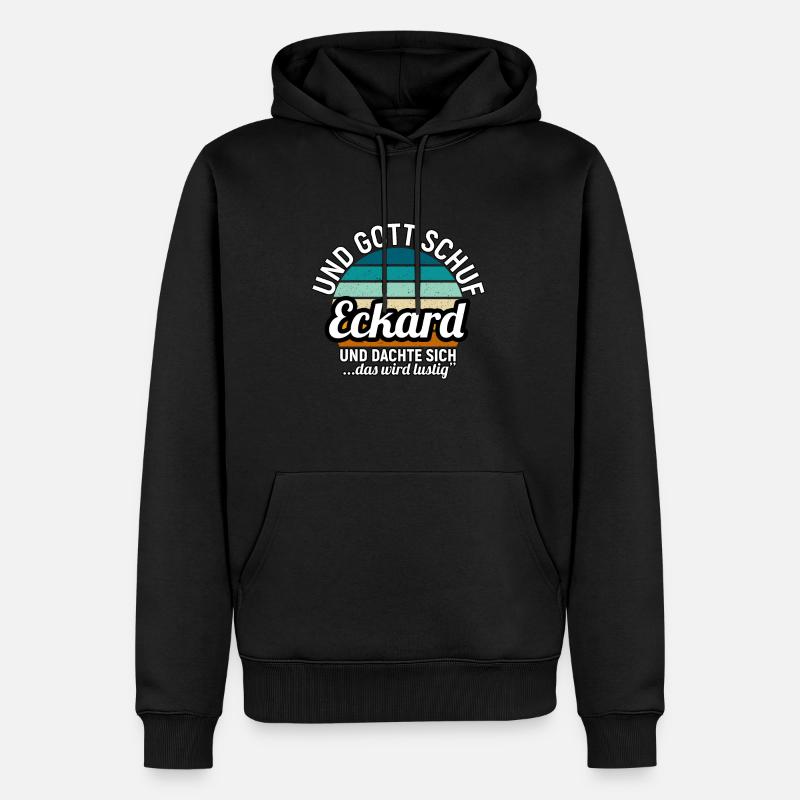 Edgar - Männer Premium Bio Hoodie - Schwarz