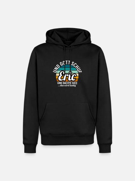Erik - Männer Premium Bio Hoodie - Schwarz