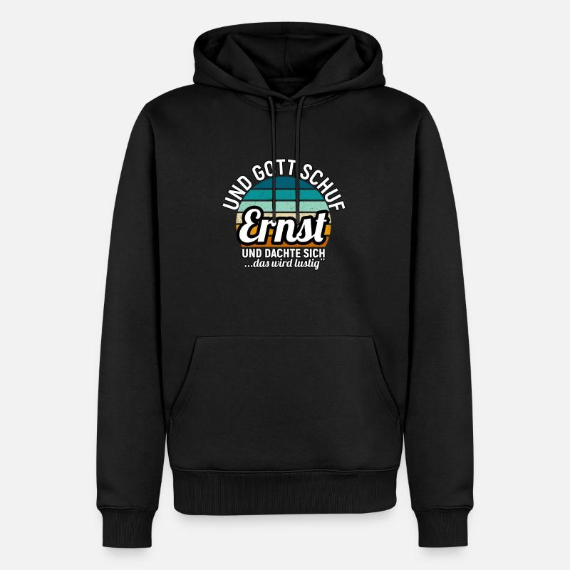 Eugen - Männer Premium Bio Hoodie - Schwarz