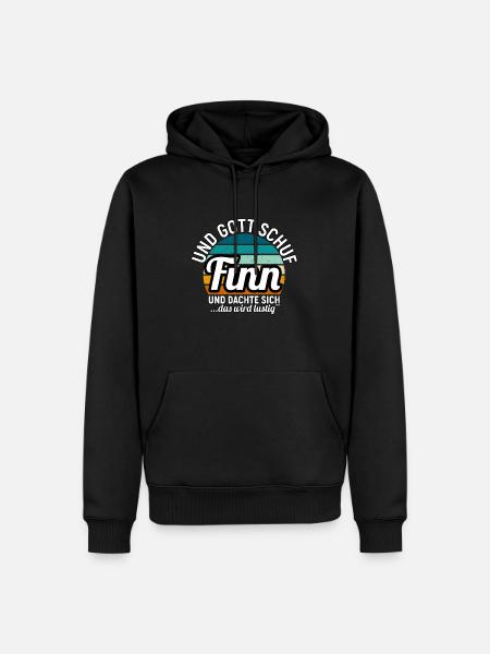 Frank - Männer Premium Bio Hoodie - Schwarz