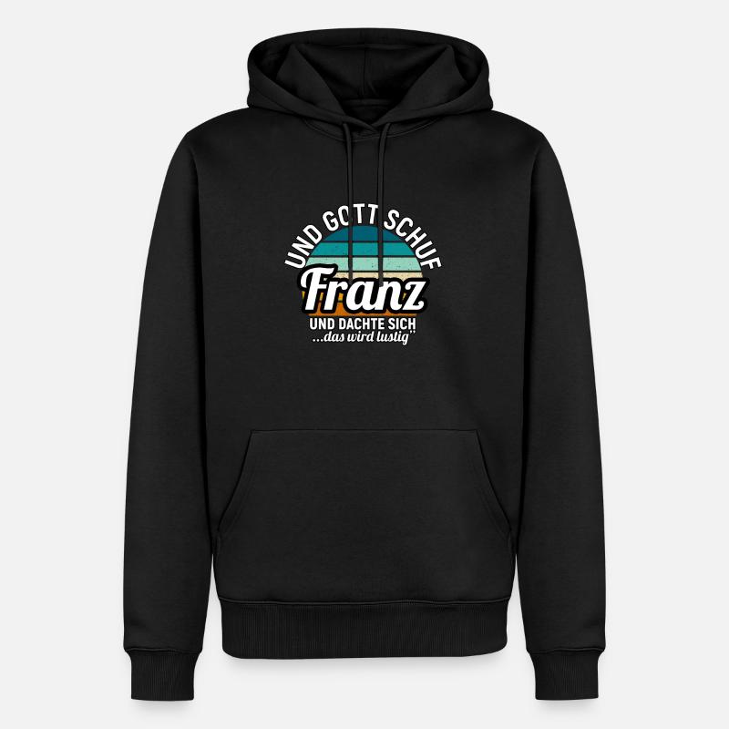 Franz - Männer Premium Bio Hoodie - Schwarz
