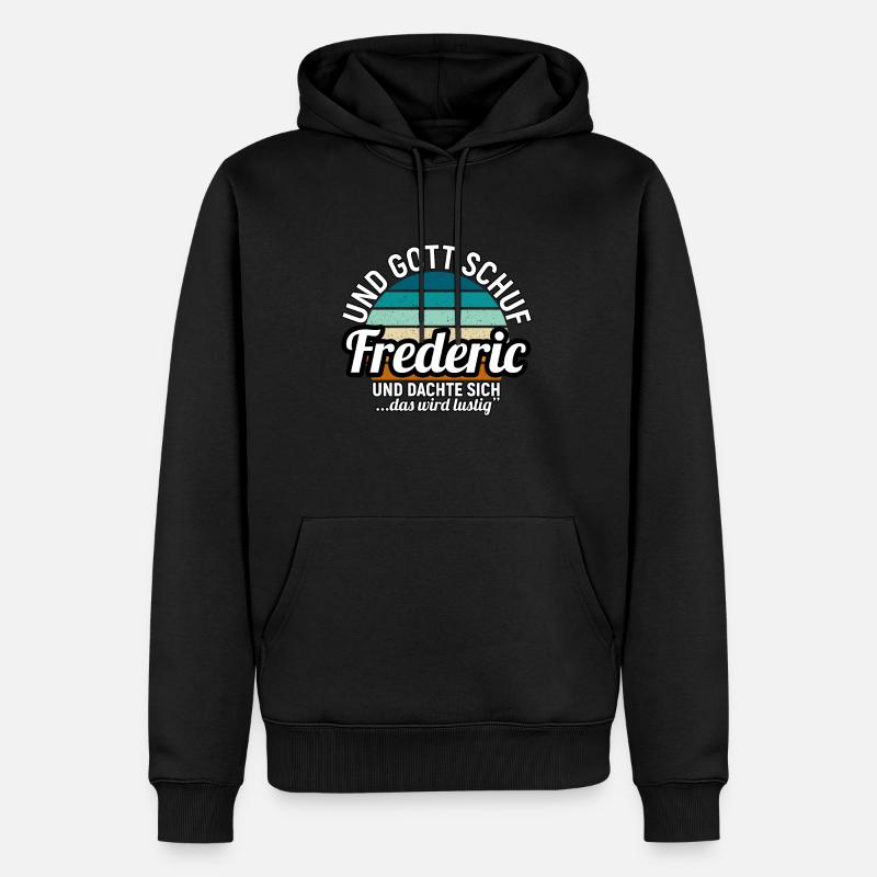 Frederic - Männer Premium Bio Hoodie - Schwarz