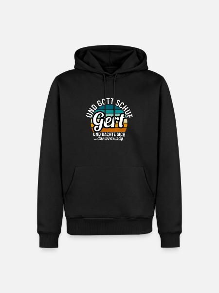 Gert - Männer Premium Bio Hoodie - Schwarz