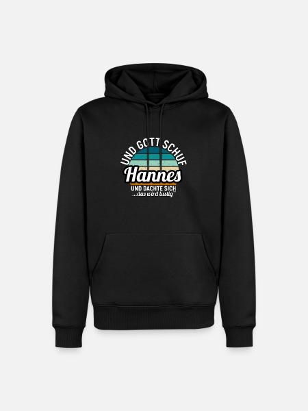 Hannes - Männer Premium Bio Hoodie - Schwarz