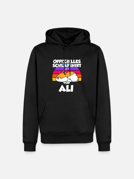 Offizielles Schlafshirt Von Ali - Männer Premium Bio Hoodie - Schwarz