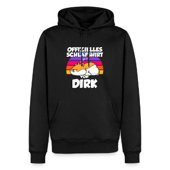 Offizielles Schlafshirt Von Dirk - Männer Premium Bio Hoodie - Schwarz - Vorne - Nico (187cm)