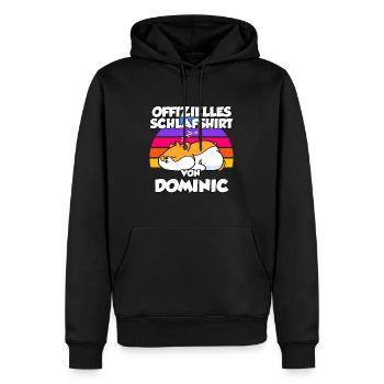 Offizielles Schlafshirt Von Dominic - Männer Premium Bio Hoodie - Schwarz - Vorne - Nico (187cm)