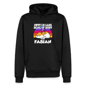 Offizielles Schlafshirt Von Fabian - Männer Premium Bio Hoodie - Schwarz - Vorne - Nico (187cm)