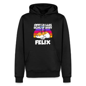 Offizielles Schlafshirt Von Felix - Männer Premium Bio Hoodie - Schwarz - Vorne - Nico (187cm)