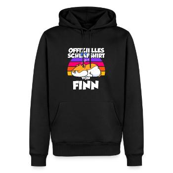 Offizielles Schlafshirt Von Finn - Männer Premium Bio Hoodie - Schwarz - Vorne - Nico (187cm)