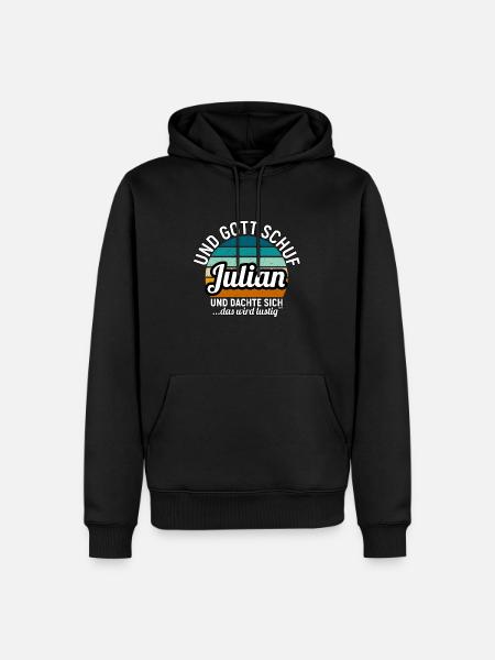 Julian - Männer Premium Bio Hoodie - Schwarz