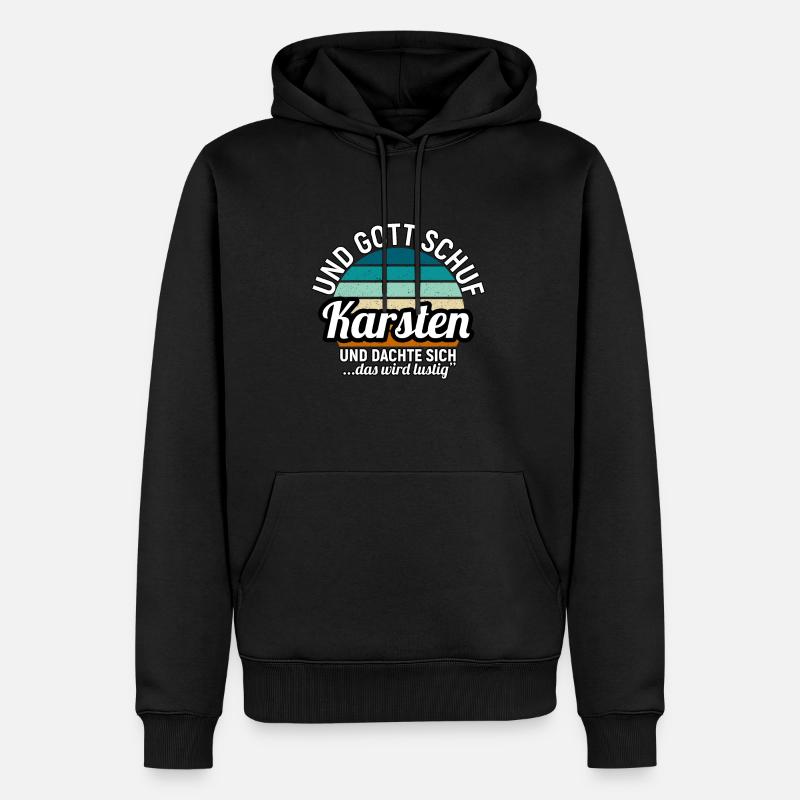 Karsten - Männer Premium Bio Hoodie - Schwarz