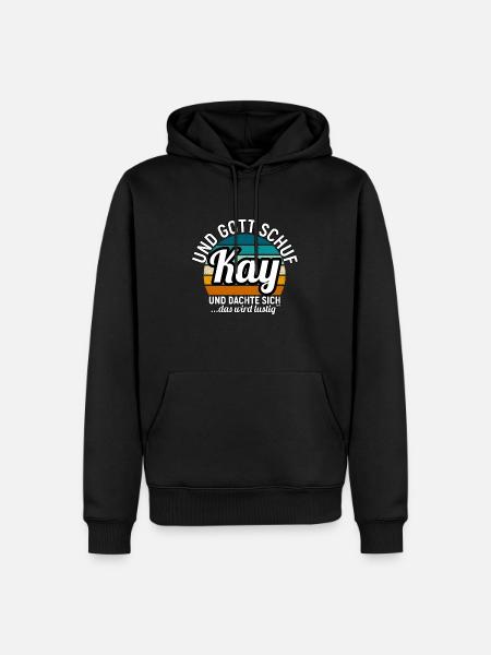 Kay - Männer Premium Bio Hoodie - Schwarz