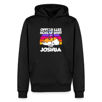 Offizielles Schlafshirt Von Joshua - Männer Premium Bio Hoodie - Schwarz - Vorne - Nico (187cm)