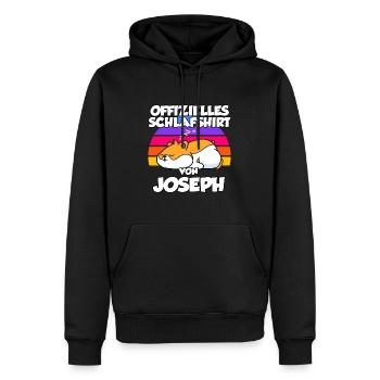 Offizielles Schlafshirt Von Joseph - Männer Premium Bio Hoodie - Schwarz - Vorne - Nico (187cm)