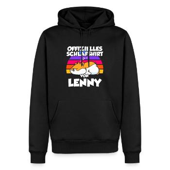 Offizielles Schlafshirt Von Lenny - Männer Premium Bio Hoodie - Schwarz - Vorne - Nico (187cm)