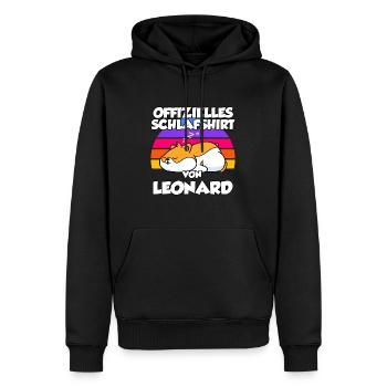 Offizielles Schlafshirt Von Leonard - Männer Premium Bio Hoodie - Schwarz - Vorne - Nico (187cm)