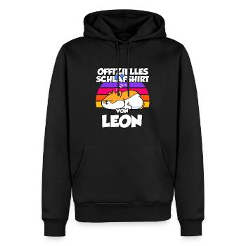 Offizielles Schlafshirt Von Leon - Männer Premium Bio Hoodie - Schwarz - Vorne - Nico (187cm)