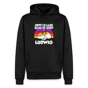 Offizielles Schlafshirt Von Ludwig - Männer Premium Bio Hoodie - Schwarz - Vorne - Nico (187cm)