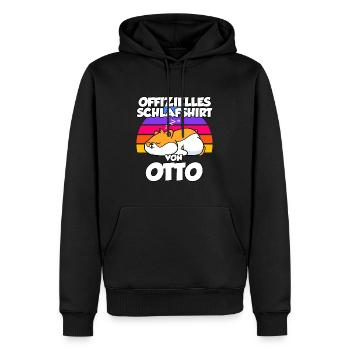 Offizielles Schlafshirt Von Otto - Männer Premium Bio Hoodie - Schwarz - Vorne - Nico (187cm)