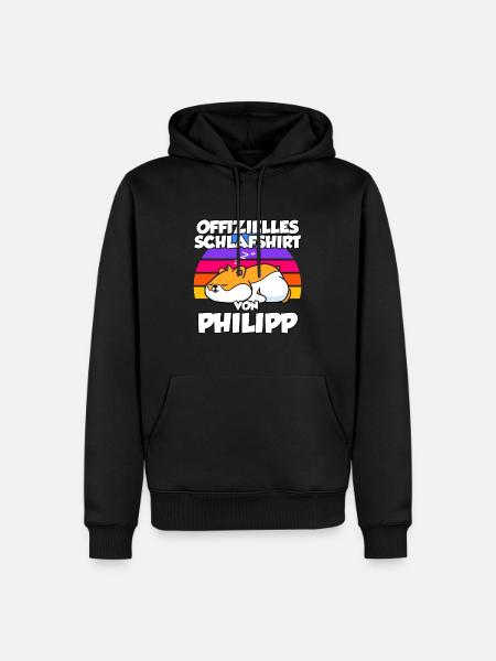 Offizielles Schlafshirt Von Philipp - Männer Premium Bio Hoodie - Schwarz