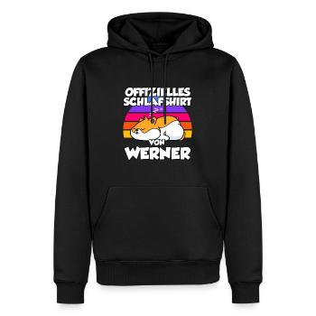 Offizielles Schlafshirt Von Werner - Männer Premium Bio Hoodie - Schwarz - Vorne - Nico (187cm)