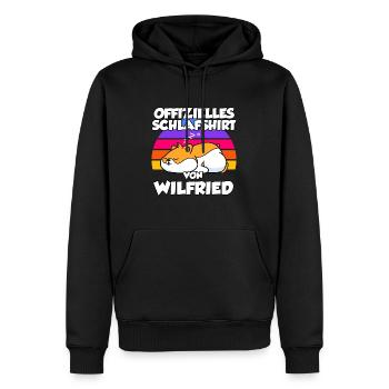 Offizielles Schlafshirt Von Wilfried - Männer Premium Bio Hoodie - Schwarz - Vorne - Nico (187cm)