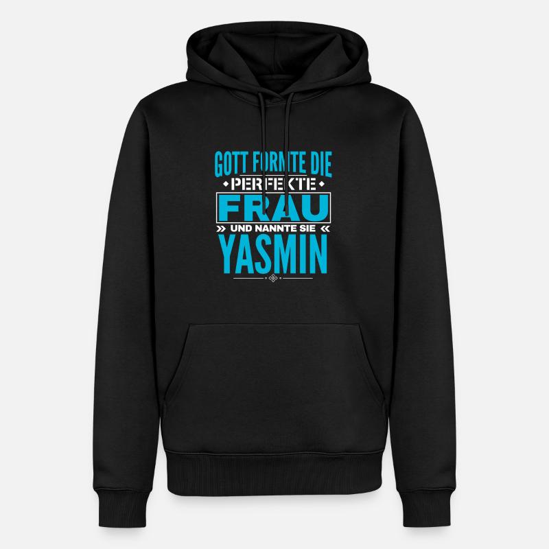 Conception du nom Yasmin - Sweat à capuche Premium bio Homme - noir