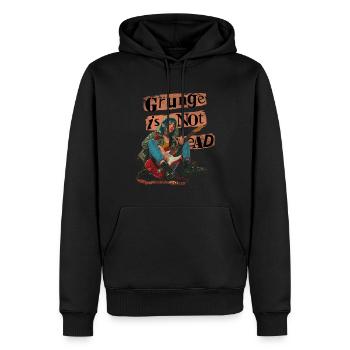 Grunge NOT Dead 01 - Men’s Premium Organic Hoodie - black - Front - Nico (187cm)