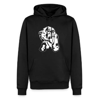 Basset Hound Portrait Hunde Hund Wilsigns - Männer Premium Bio Hoodie - Schwarz - Vorne - Nico (187cm)